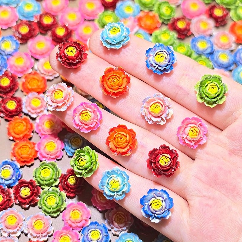 50 Stück, gemischte Farben, 3D – Resin Art Rose Bewertung und Preis