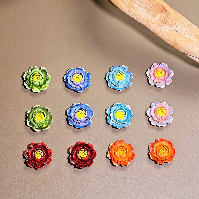 50 Stück, gemischte Farben, 3D – Resin Art Rose Bewertung und Preis