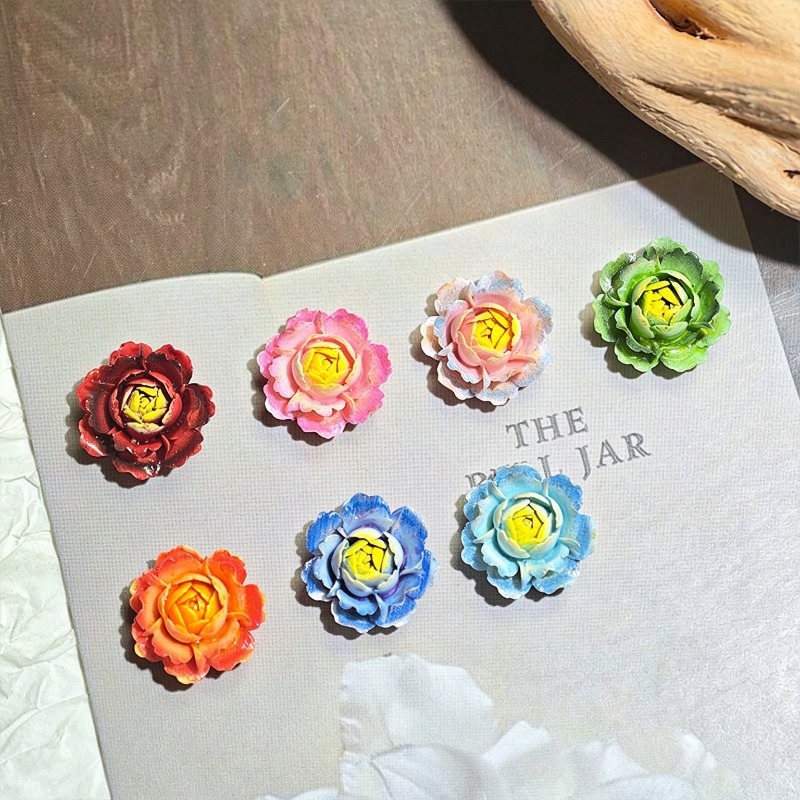 50 Stück, gemischte Farben, 3D – Resin Art Rose Bewertung und Preis